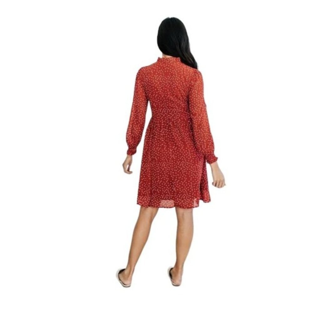 NWT‎ Brickyard Buffalo Polka Dot Ruffle Dress in Red Size Medium - Picture 2 of 7